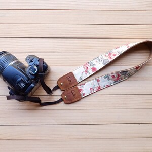 Fabric Flower Camera Strap image 4