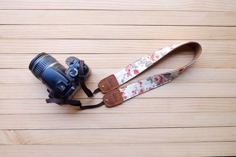 Fabric Flower Camera Strap image 4