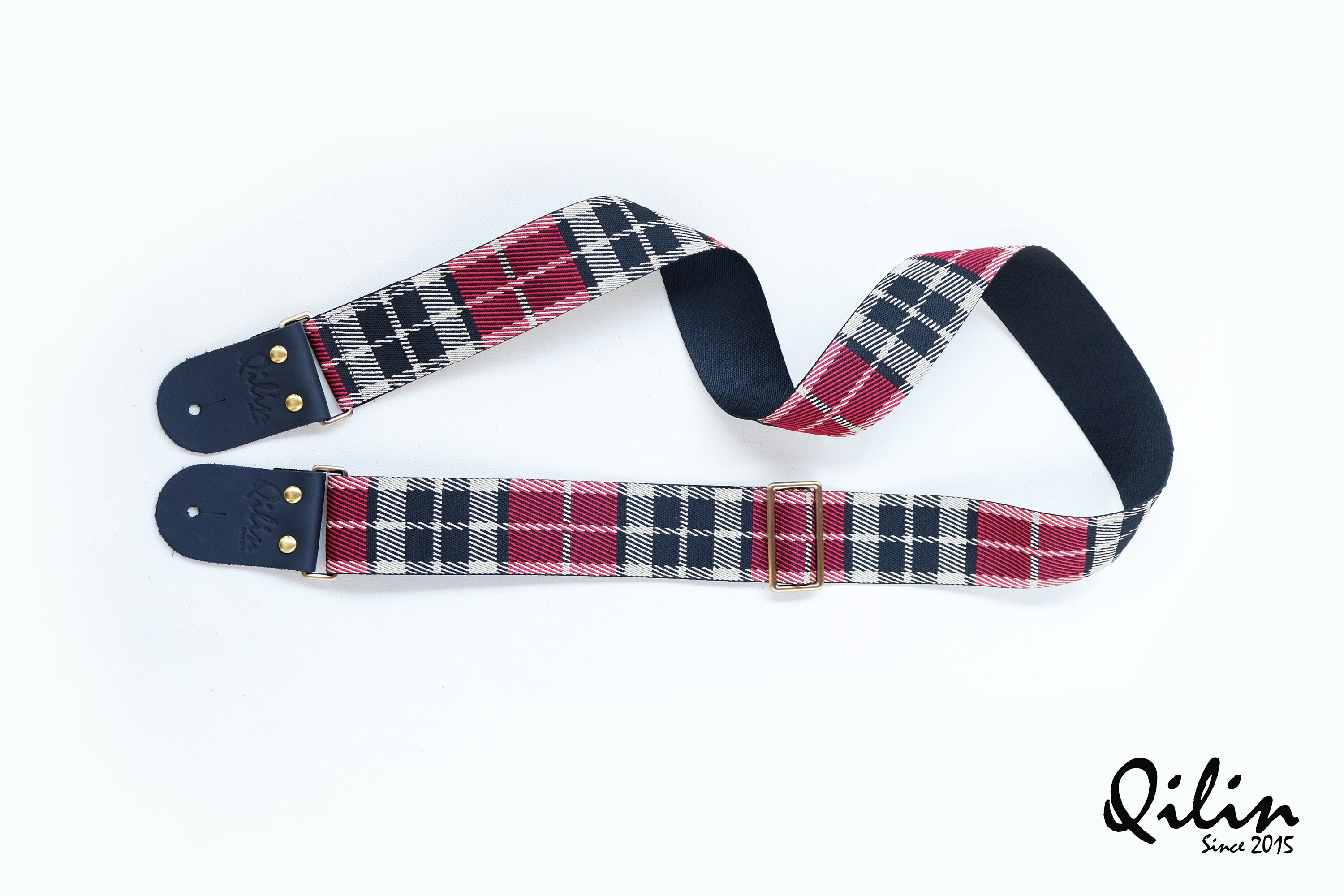 Black X Red Plaid Guitar Strap Etsy Canada