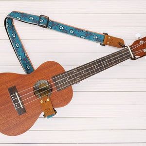 Green Retro Style UkuleleStrap 3in1