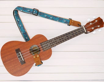 Green Retro Style UkuleleStrap 3in1