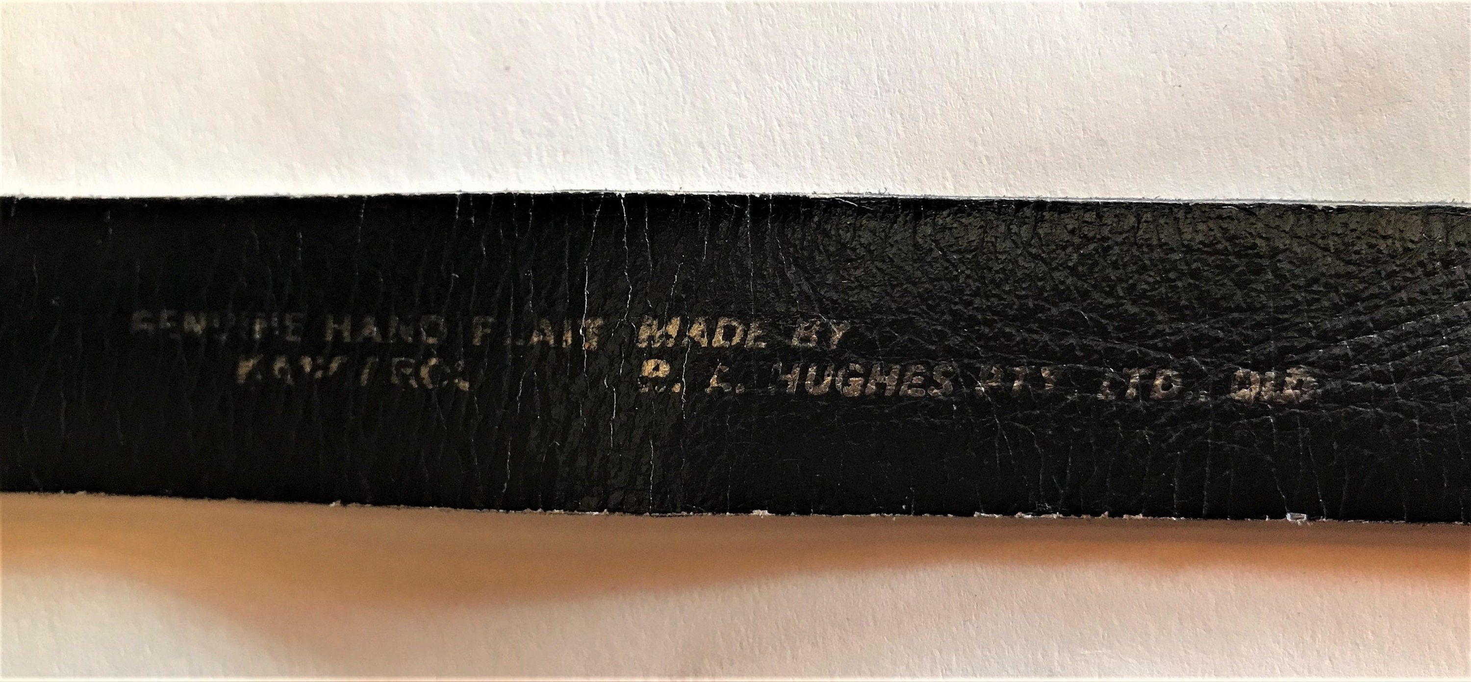 Australian Kangaroo Leather Plaited Black Belt 84-86cm / 33-34 Slimline ...