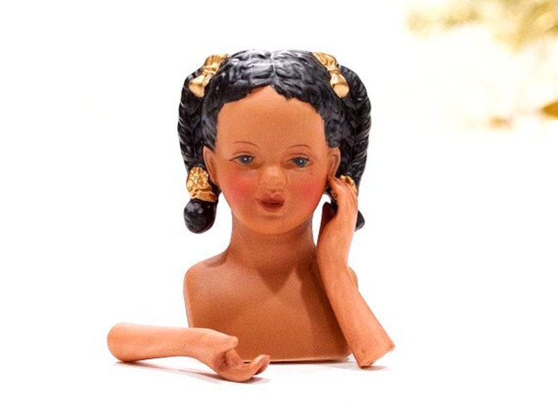porcelain doll head and hands set