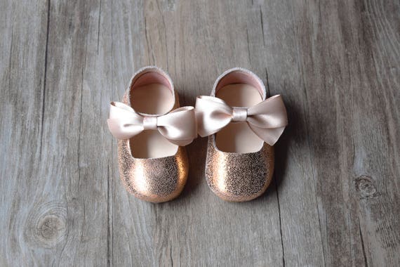 rose gold shoes baby