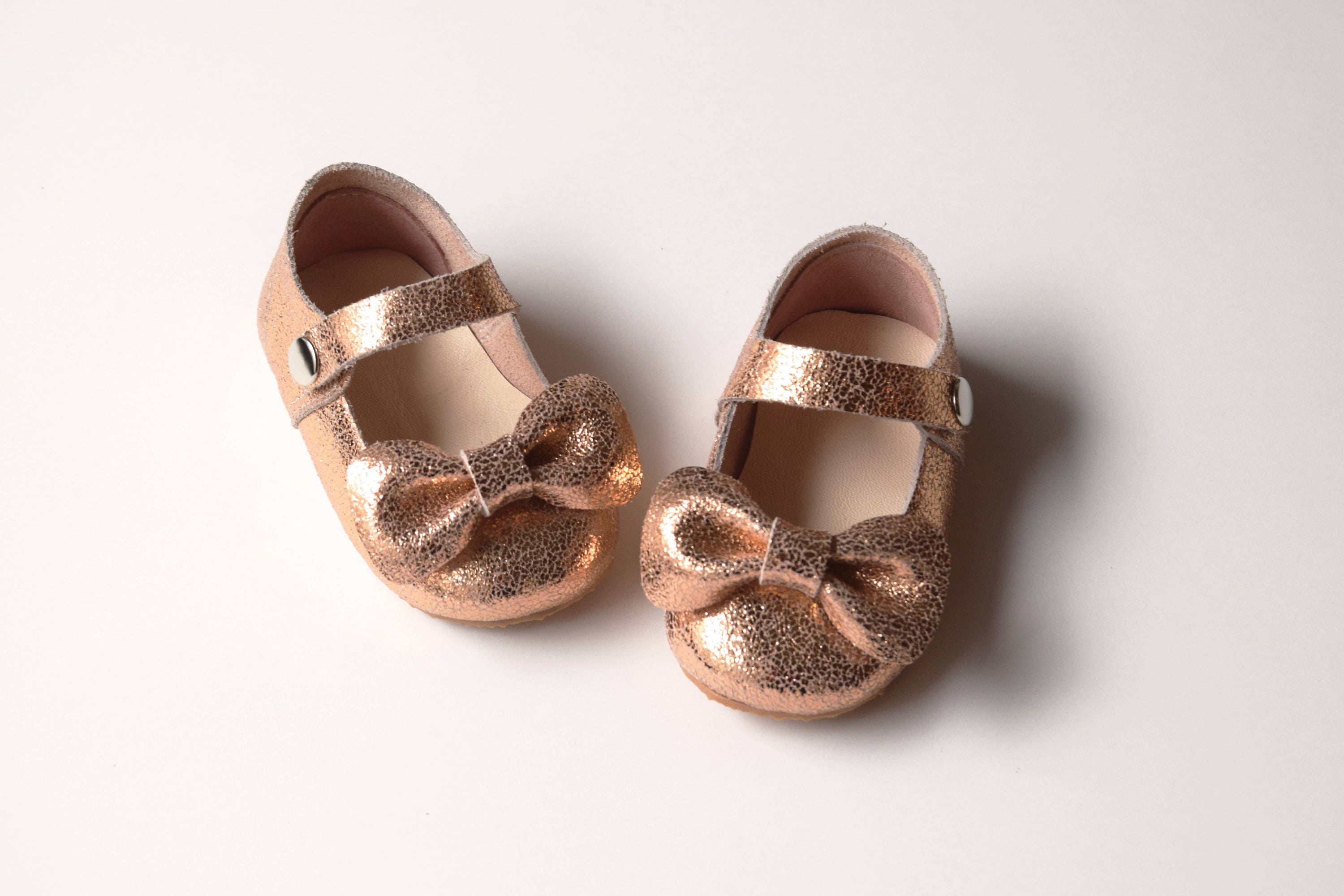 rose gold shoes baby