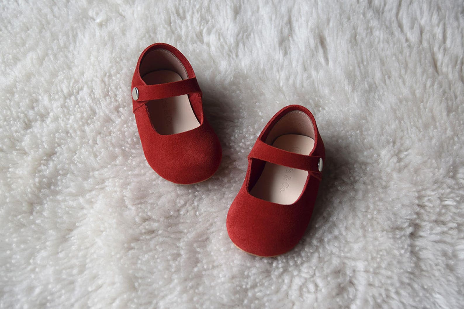infant girl red shoes