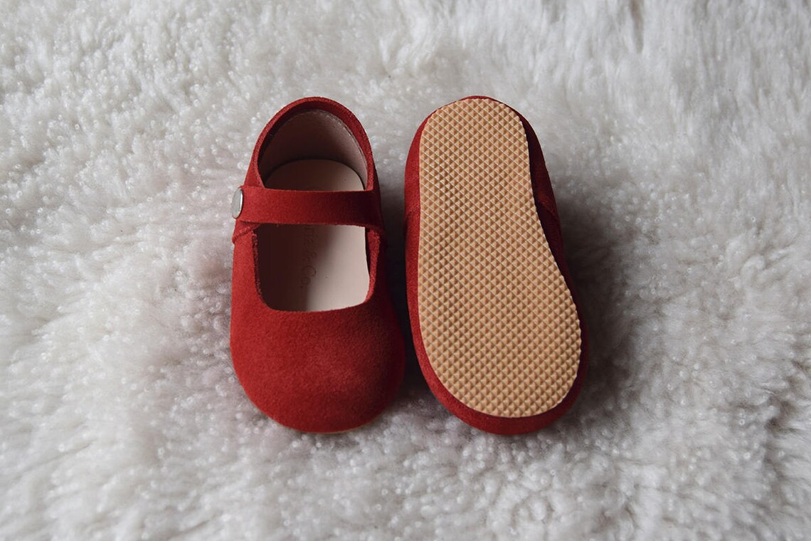 Red Baby Girl Shoes Toddler Girl Shoes Leather Baby Shoes Etsy