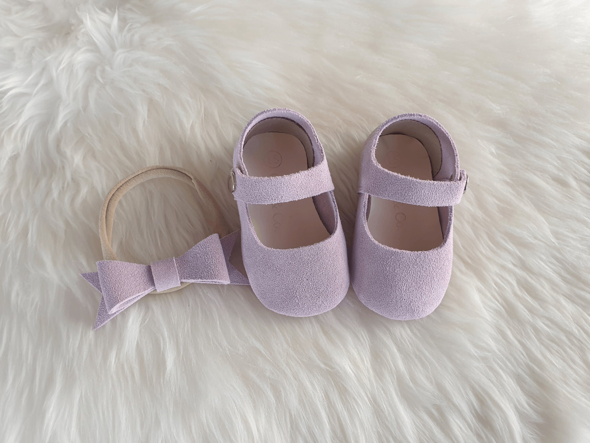 Lavender Infant Shoes Newborn to 6 Months Suede Leather Baby Etsy