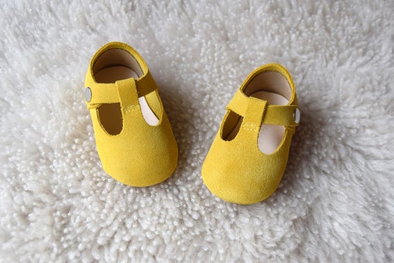 mustard baby girl shoes