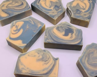 Lemongrass and Eucalyptus Soap with Indigo and Brazilian Clay