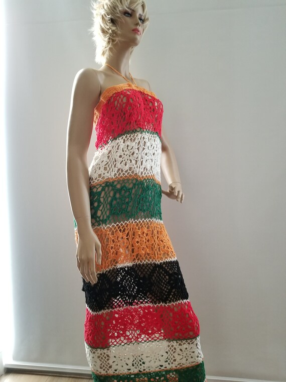 strapless crochet dress