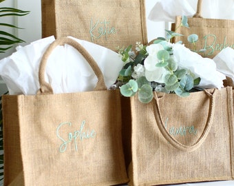 Personalised tote bag, Bridesmaid gift bag, Birthday goodie, Goody Treat bag, Lunch bag