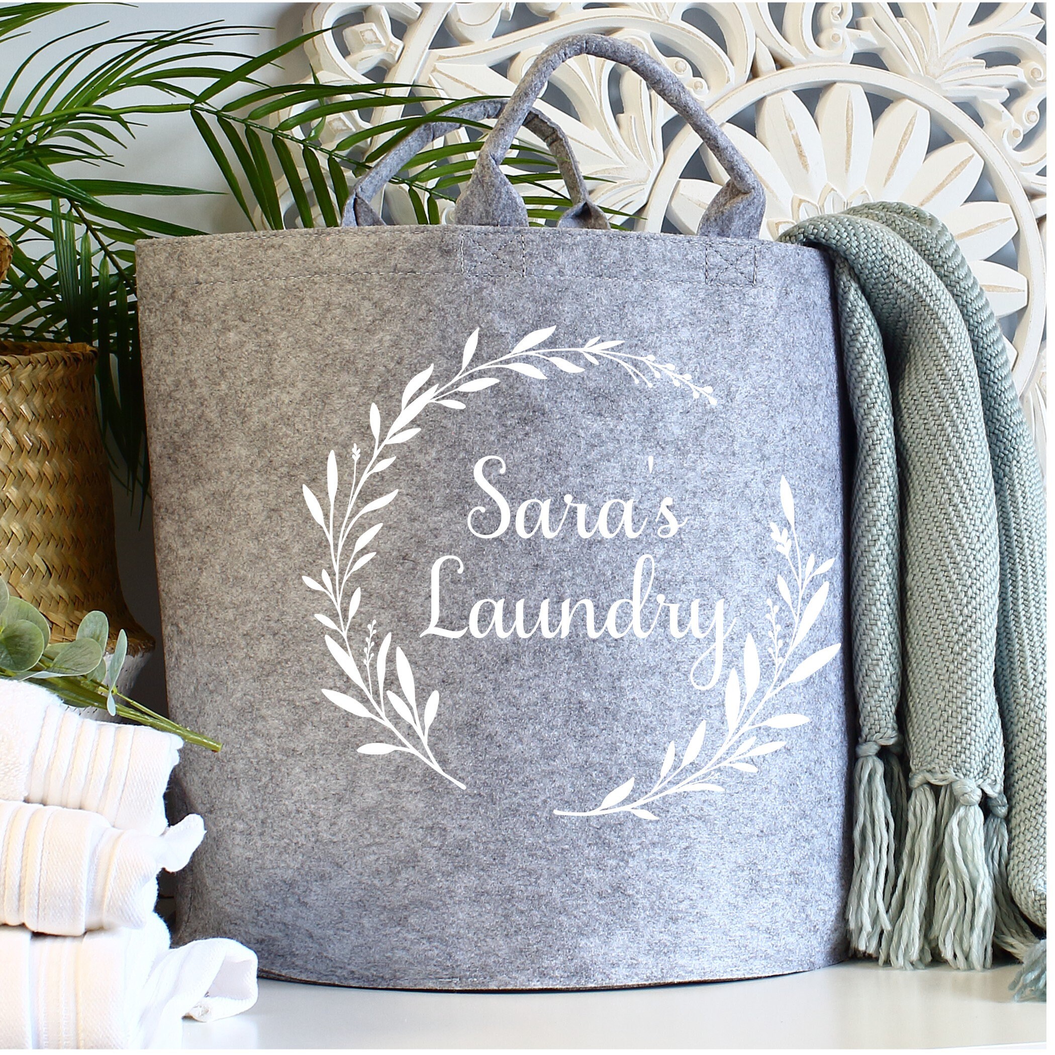 Cesta de lavandería personalizada bolsa de lavandería | Etsy