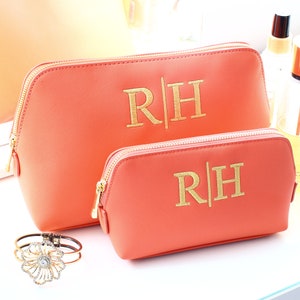 Personalised makeup bag, Embroidered make up bag, Personalised gift, Cosmetic bag