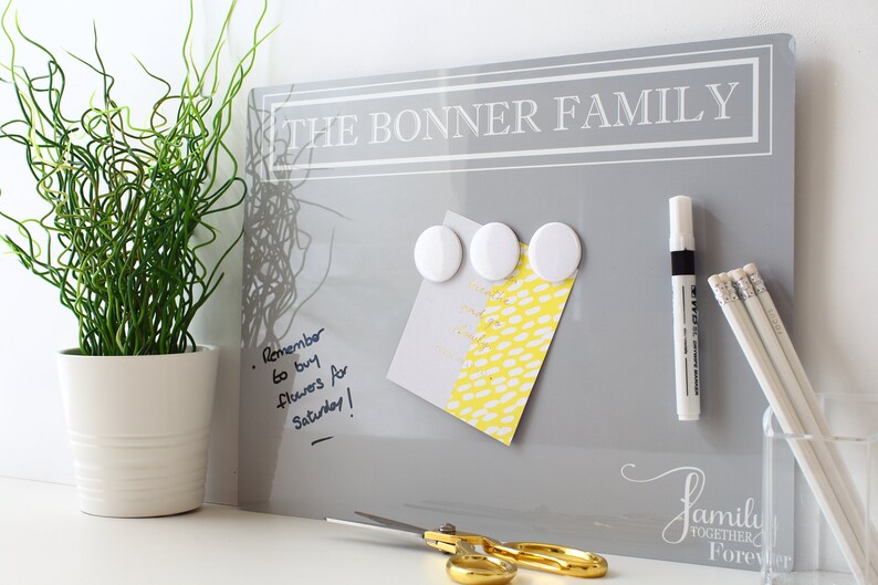 notice board Personalised family kitchen gift Etsy