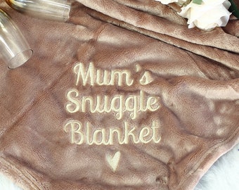 Personalised Embroidered Blanket, Gift for her, Mother's day gift