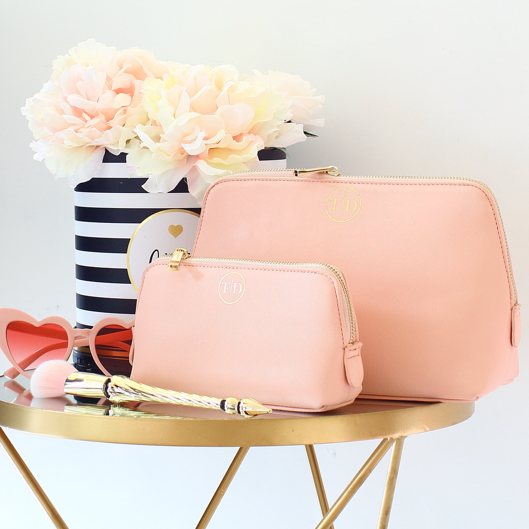 soft leather makeup bag