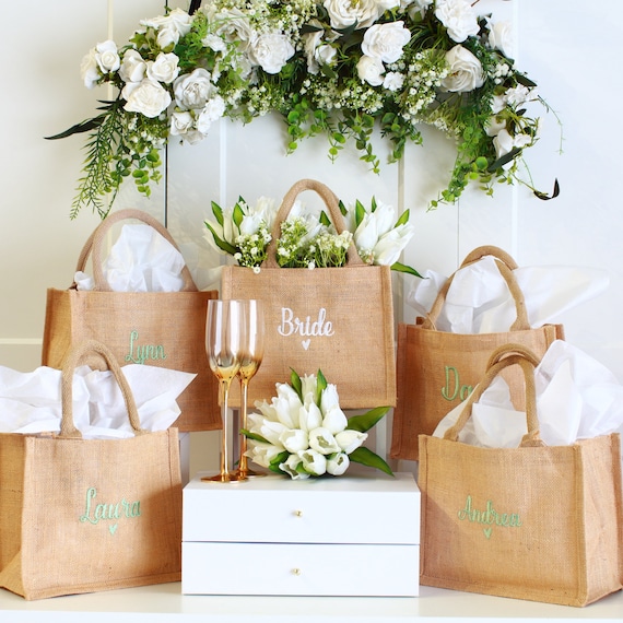 Bridesmaid Gift Bags Bride Gift Bag Wedding Hen Party Favour Bags Etsy