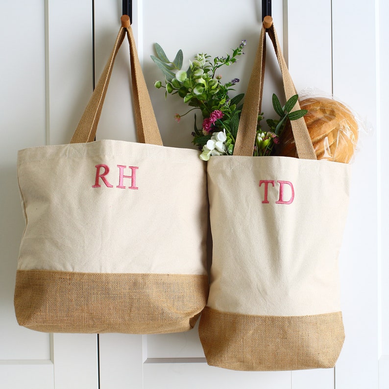 Personalised shopping bag, tote bag, beach bag, Wedding bag image 1