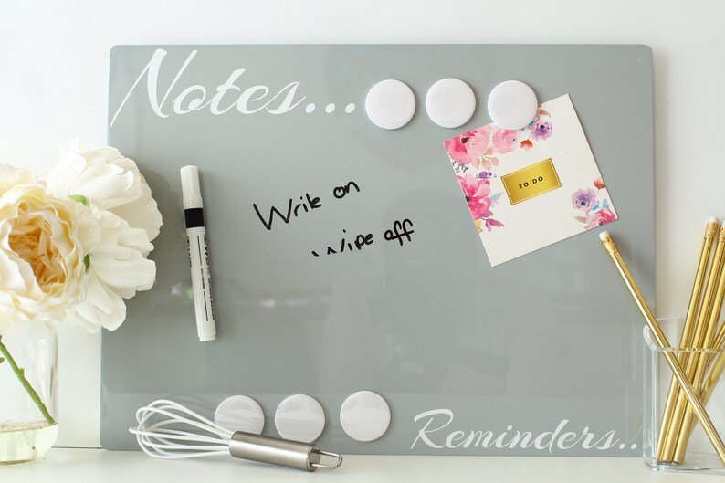 dry erase notice board Kitchen whiteboard memo board Etsy