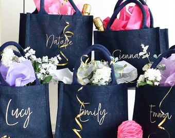 Personalised gift bag, Blue Birthday Party Gift Bags, Blue Christmas bags