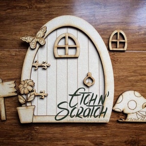 Wooden Fairy Door Kit image 1