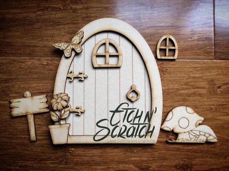 Wooden Fairy Door Kit image 1