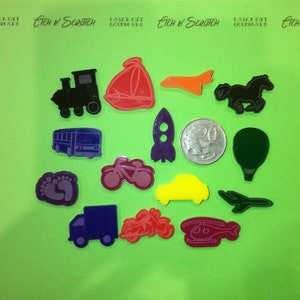 Transport Silhouette findings for I-Spy bags, Laser Cut Acrylic shapes image 1