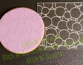 Balloon Background Cookie De Embosser, Acrylic Fondant Stamp #004
