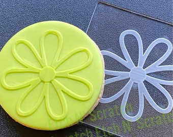 Daisy Cookie De Embosser #034, Acrylic Fondant Stamp flower, Daisy