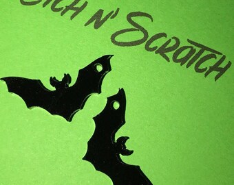 Laser Cut Black Bats Acrylic shape With or Without jump ring holes