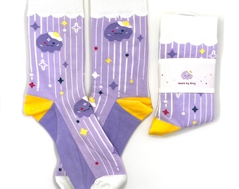 Uki Violeta Stargazers Crew Socks