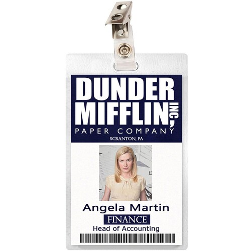 The Office Jim Halpert Dunder Mifflin ID Badge Name Tag | Etsy