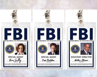 Set 2 Badge FBI Di Dana Scully E Fox Mulder - X Files Identificativi Ufficiali - Foto 8