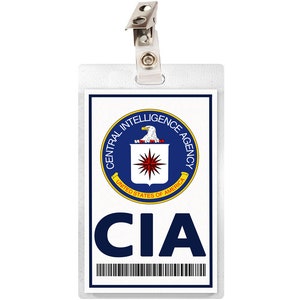 CIA ID Badge Card Cosplay Costume Name Tag Prop Laminate Halloween