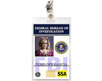 Criminal Minds Penelope Garcia ID Badge Name Tag Cosplay Costume Halloween Laminate Prop