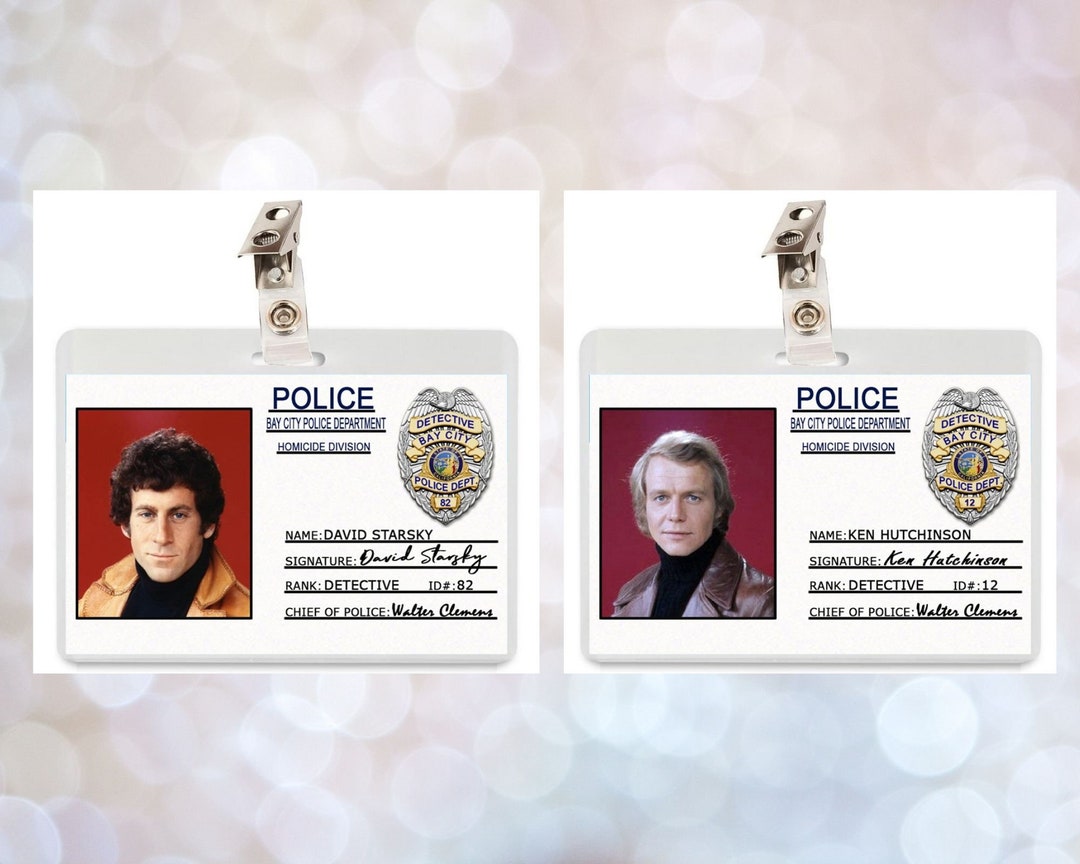 Starsky and Hutch Bay City Police ID Badge Ken Hutchinson David Soul