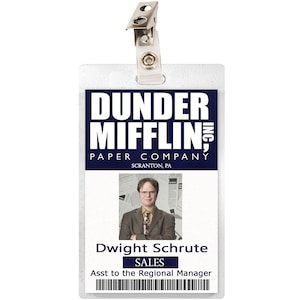 Dunder Mifflin Id Badges Printable - Etsy