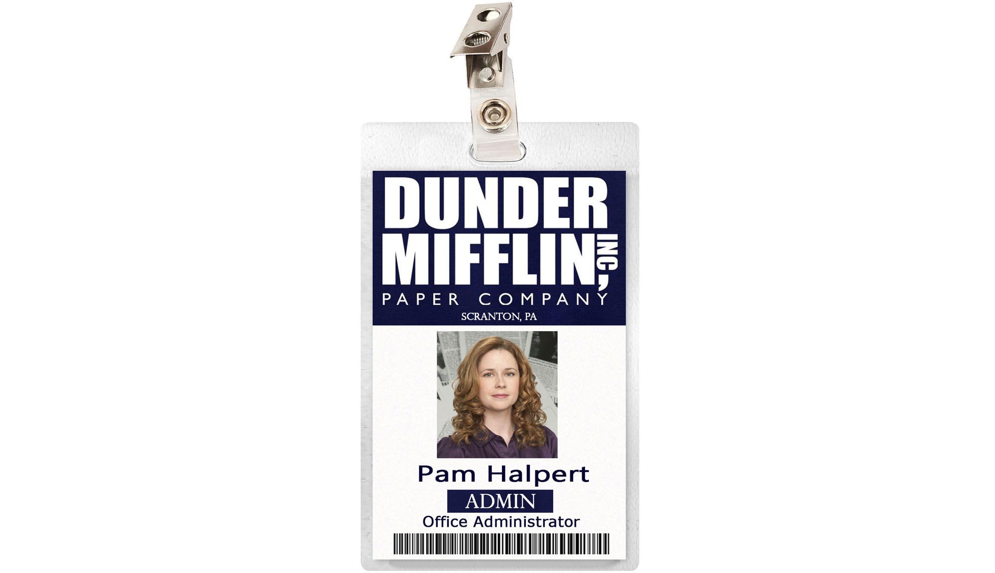 The Office Inspired - Dunder Mifflin Employee ID Badge - Pam Halpert - Epic  IDs