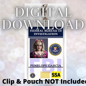 Criminal Minds PENELOPE GARCIA ID Badge Card Download Image Name Tag Cosplay Costume