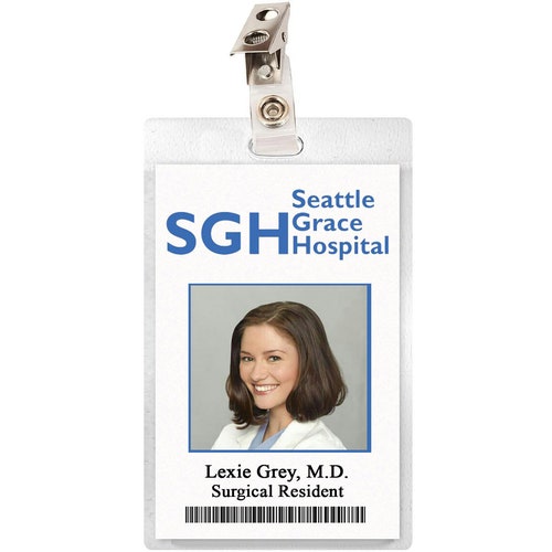 Grey's Anatomy Seattle Grace Hospital ID Badge Meredith Etsy