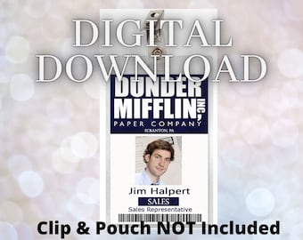 The Office Pam Halpert Beesly Dunder Mifflin ID Badge Name Tag - Etsy
