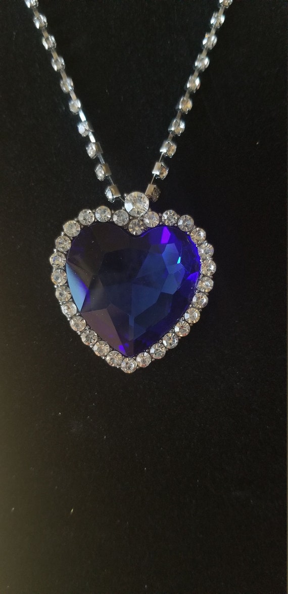 Herz Des Ozeans Titanic Replica Blau Herz Silber Kristall Etsy