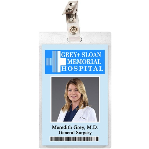 Grey Sloan Memorial Hospital Custom Employee ID Badge 