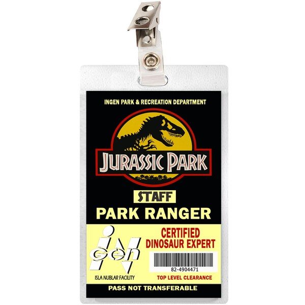 Jurassic Park Name Badge - Etsy