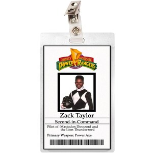 Mighty Morphin Power Rangers Badge Only 90s TV Show ID Badges Red, Pink ...
