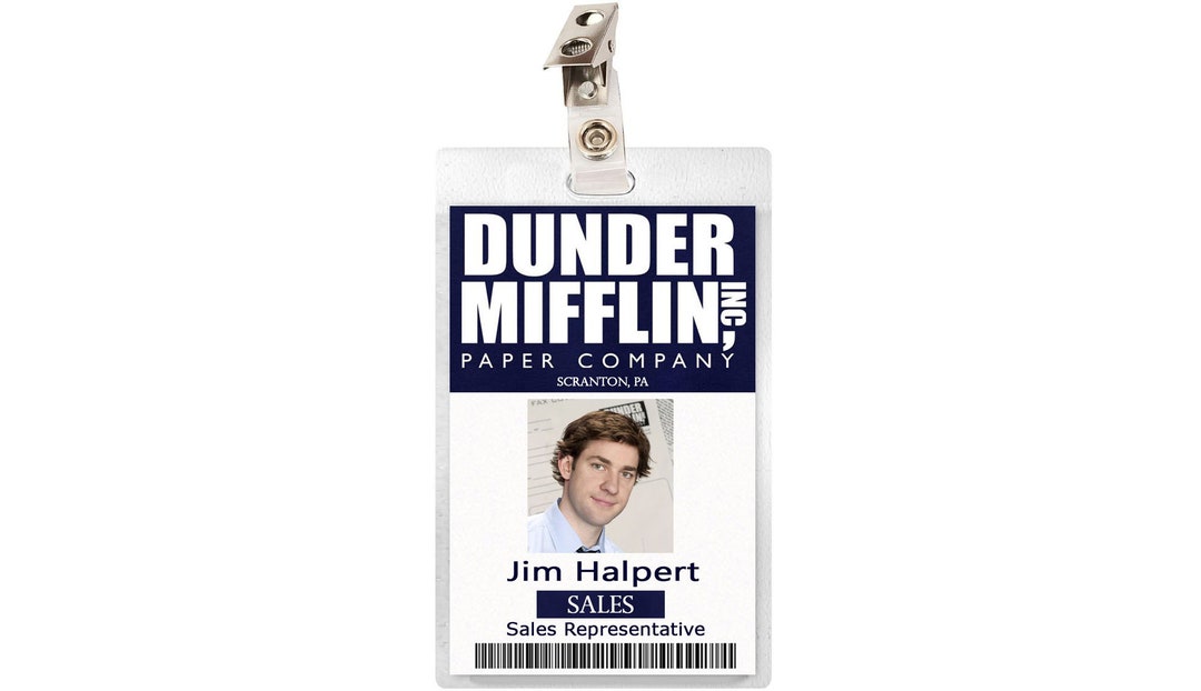  Large Dunder Mifflin Name Tags Halloween Name Tags, Custom The  Office Name Tags (Design 2) : Clothing, Shoes & Jewelry