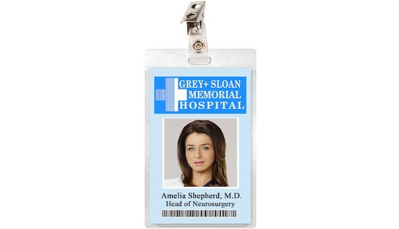 Grey's Anatomy AMELIA SHEPHERD Grey Sloan Memorial - Etsy Grey's Anatomy AMELIA SHEPHERD Grey Sloan Memorial - Etsy