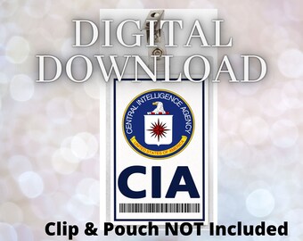 CIA ID Badge Card Download Image Name Tag Cosplay Costume Prop Halloween