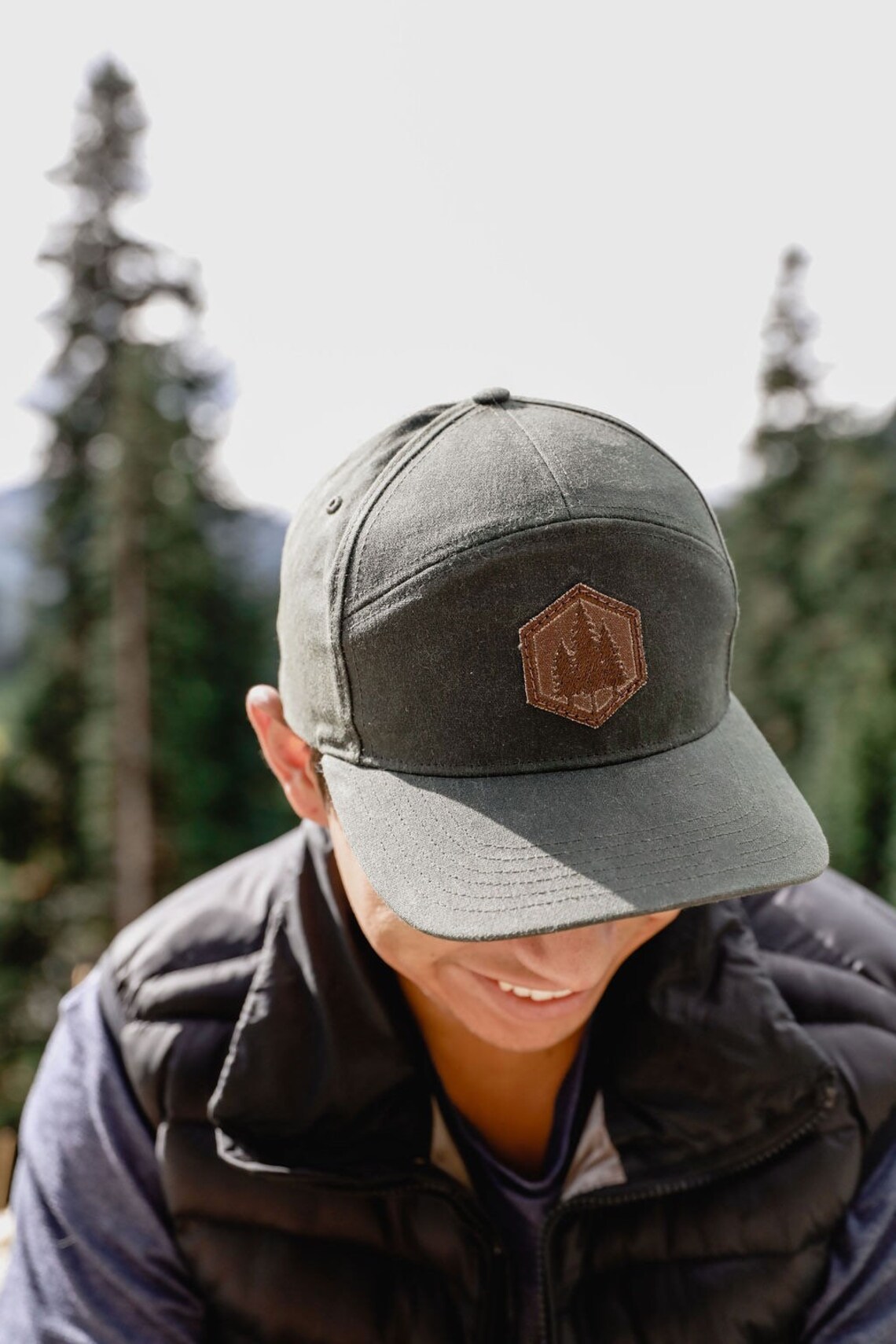 Embroidered waxed canvas TRUCKER hat // Richardson brand 100 Etsy